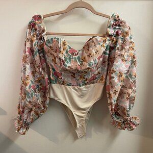 XS RNWY Floral Body Suit
